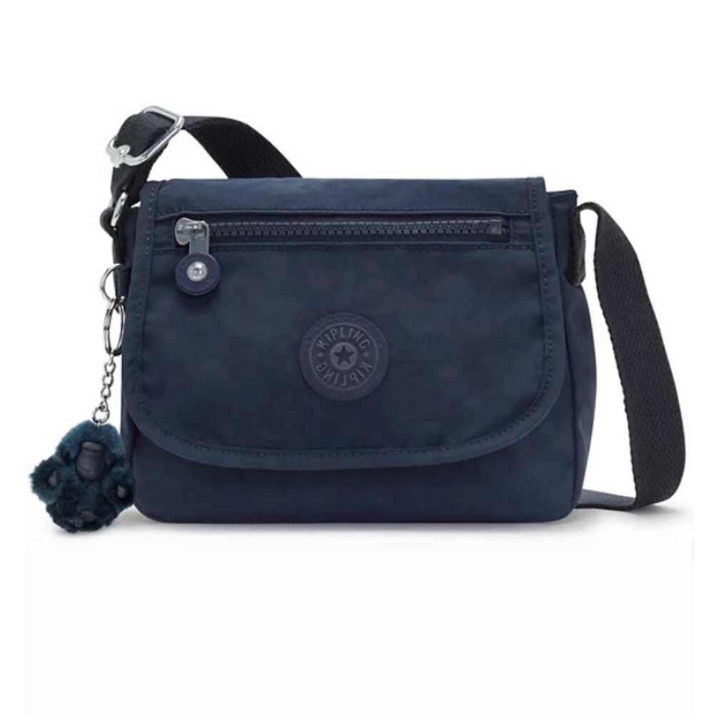 Kipling Sabian Mini Crossbody Bag Blue Bleu 2 Nylon Adjustable Strap Purse